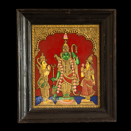 Ram, Lakshmana and Sita - Tanjore Painting