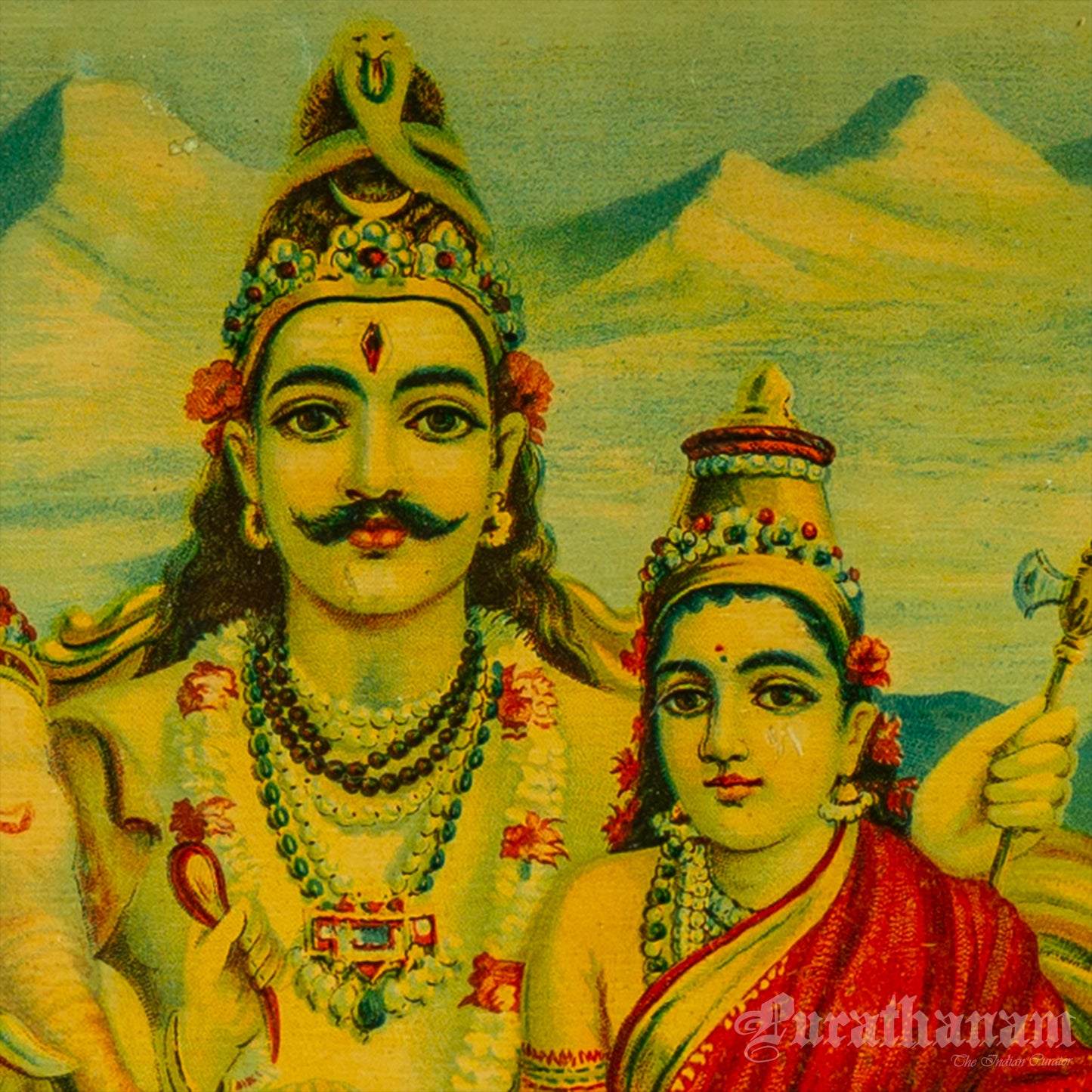 Shankar by Ravi Varma - Lithograph Print