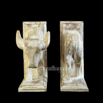 White Bull Bookends