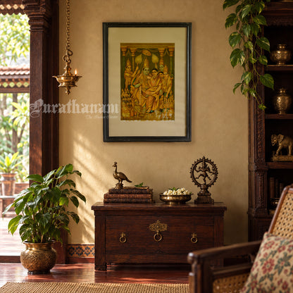 Ram Pattabhishekam  by C. G. Ramanujam - Oleograph Print