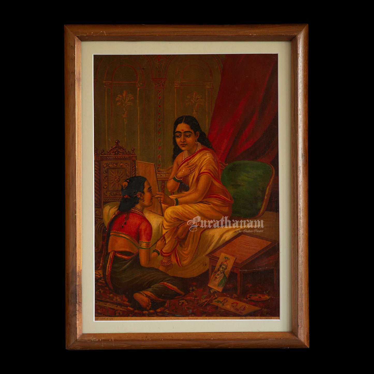 Chitralekha by Ravi Varma - Oleograph Print