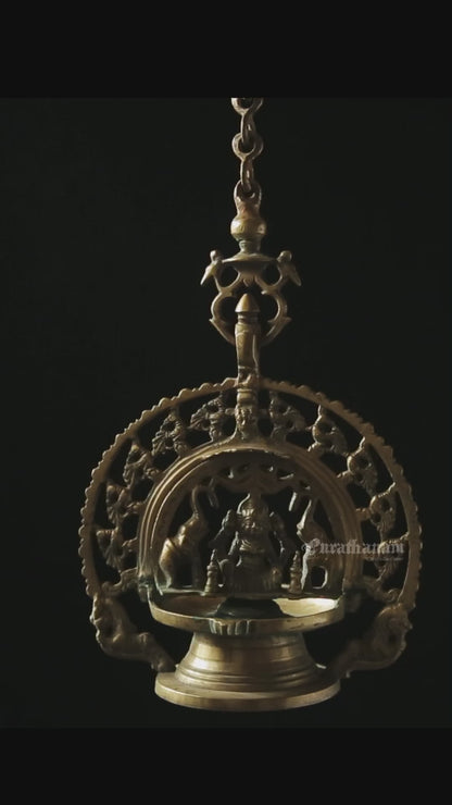 Gajalakshmi Hanging lamp set - Brass