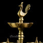 Peacock  oil lamp - Brass