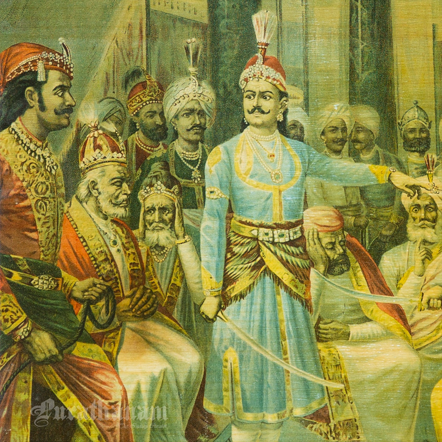 Krishna Shishtai - Oleograph Print (Ravi Varma)