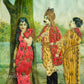 Madalasa Ritudhwaja by Ravi Varma - Embellished Lithograph Print