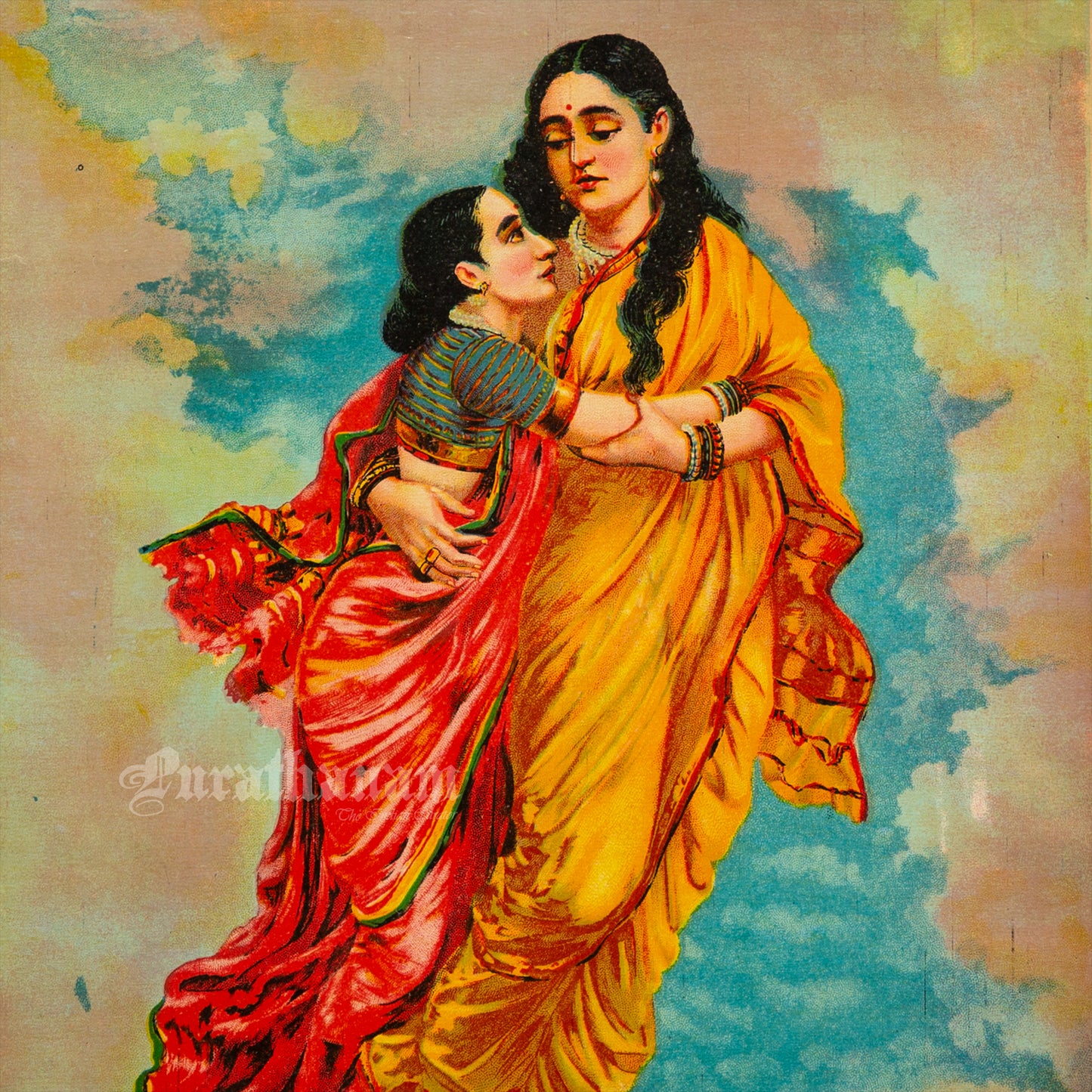 Menaka Shakuntala By Ravi Varma  - Lithograph Print