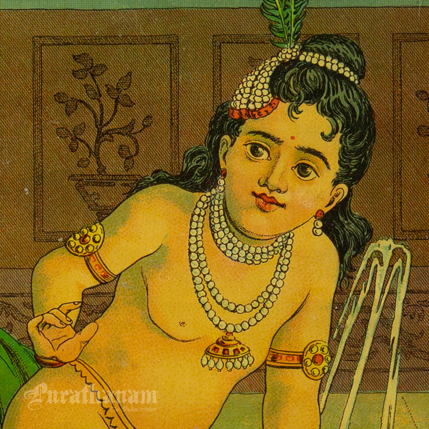 Putana paap haran - Ravi Varma (Lithograph Print)