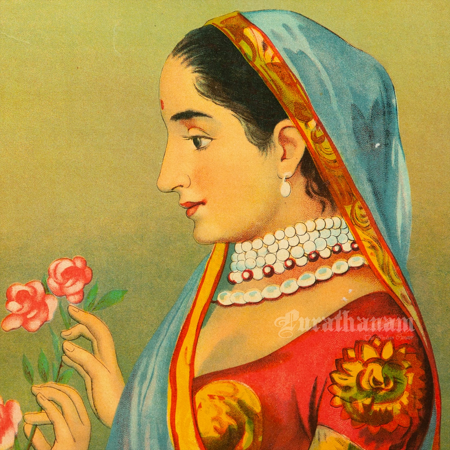 Taramati Rani By Ravi Varma  - Lithograph Print