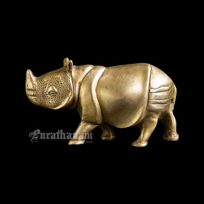 Rhinoceros Brass sculpture