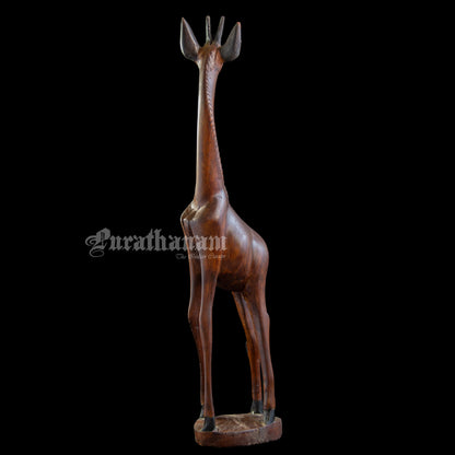 Giraffe  Wooden Sculpture- African wood (made of single block)