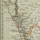Madras Presidency Map - Black & White Steel Engraving