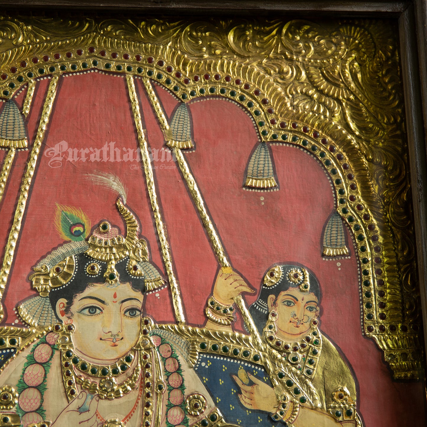 Krishna Gopikas - Tanjore Painting