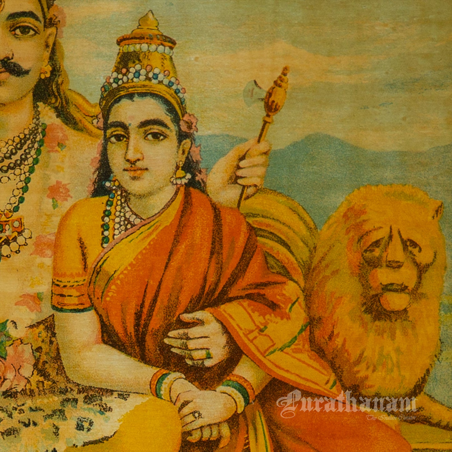 Shankar by Ravi Varma - Lithograph Print