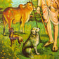 Duttatreya  By Ravi Varma  - Lithograph Print