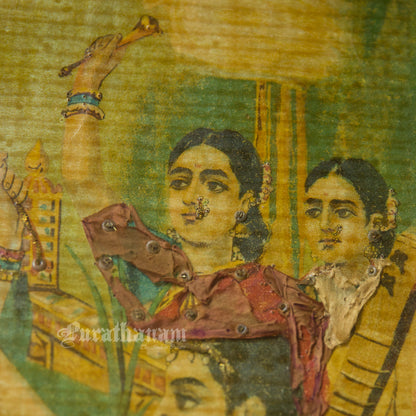 Ambika by Ravi Varma - Embellished (Oleograph Print)