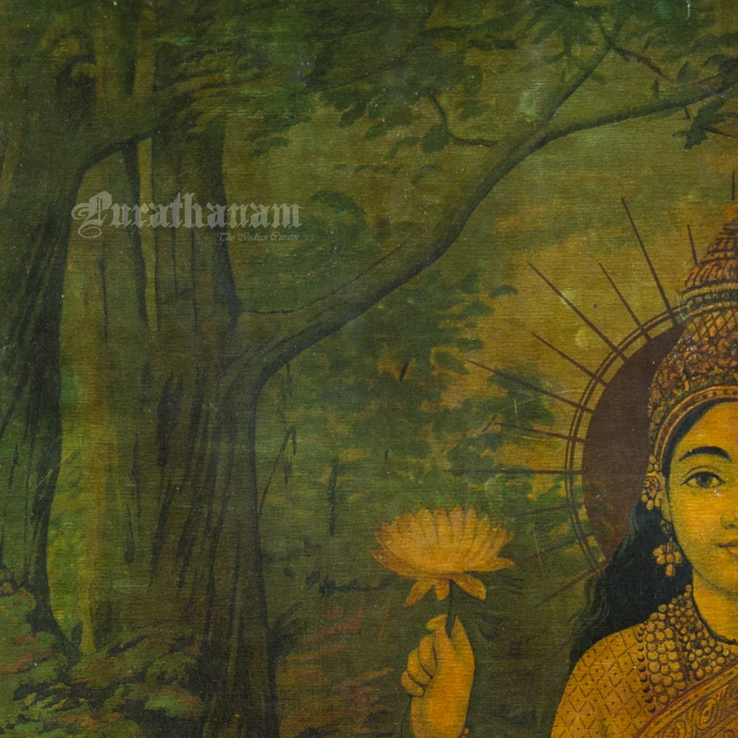 Lakshmi by Ravi Varma (lithograph Prints)