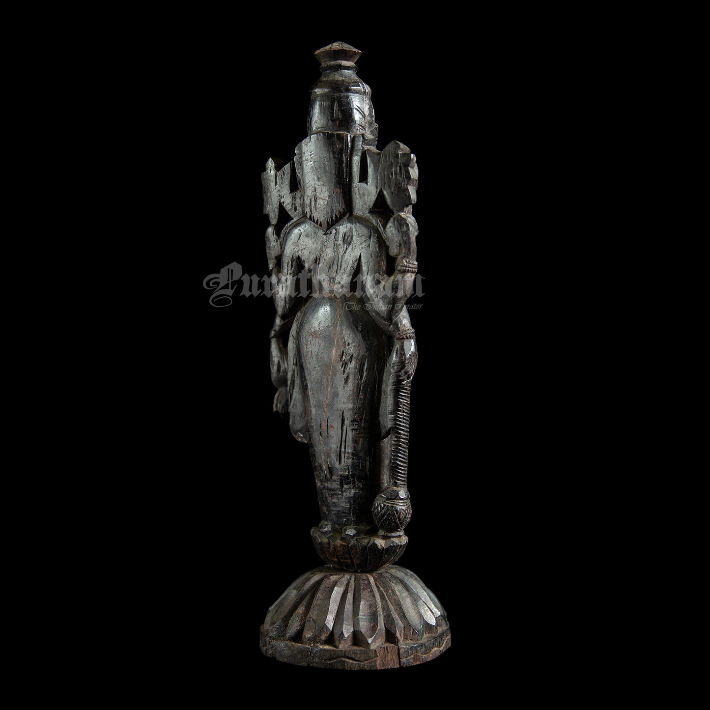 Vishnu Lakshmi Wooden Sculpture