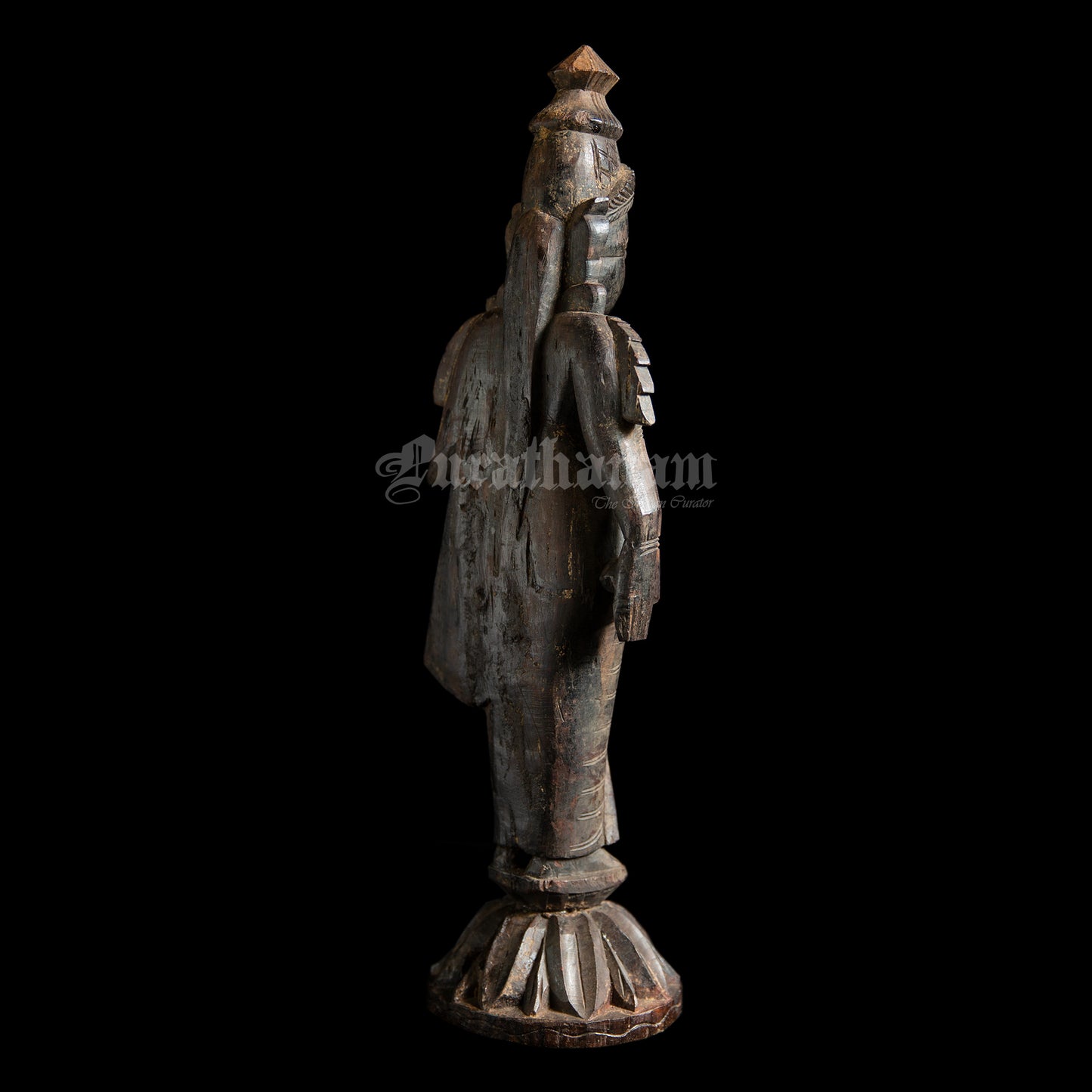 Vishnu Lakshmi Wooden Sculpture