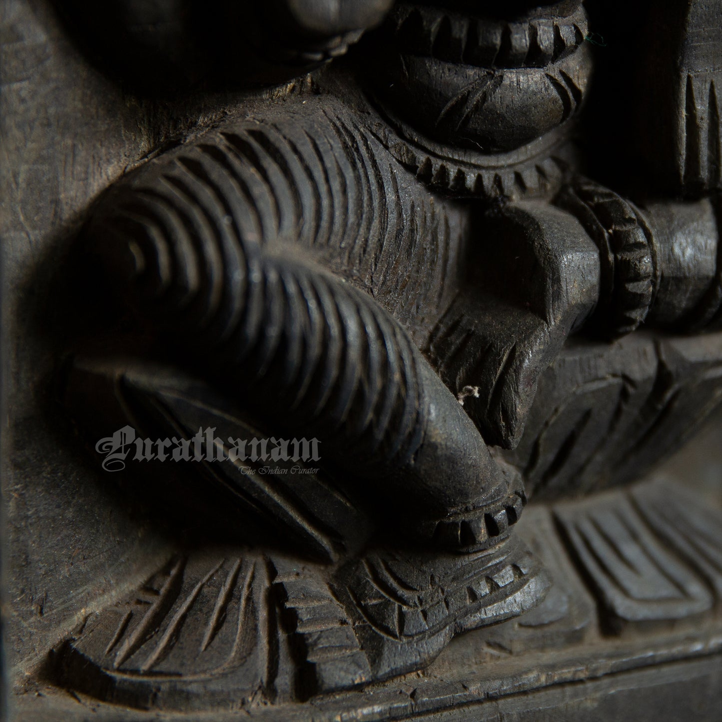 Lakshmi wood carved wall panel