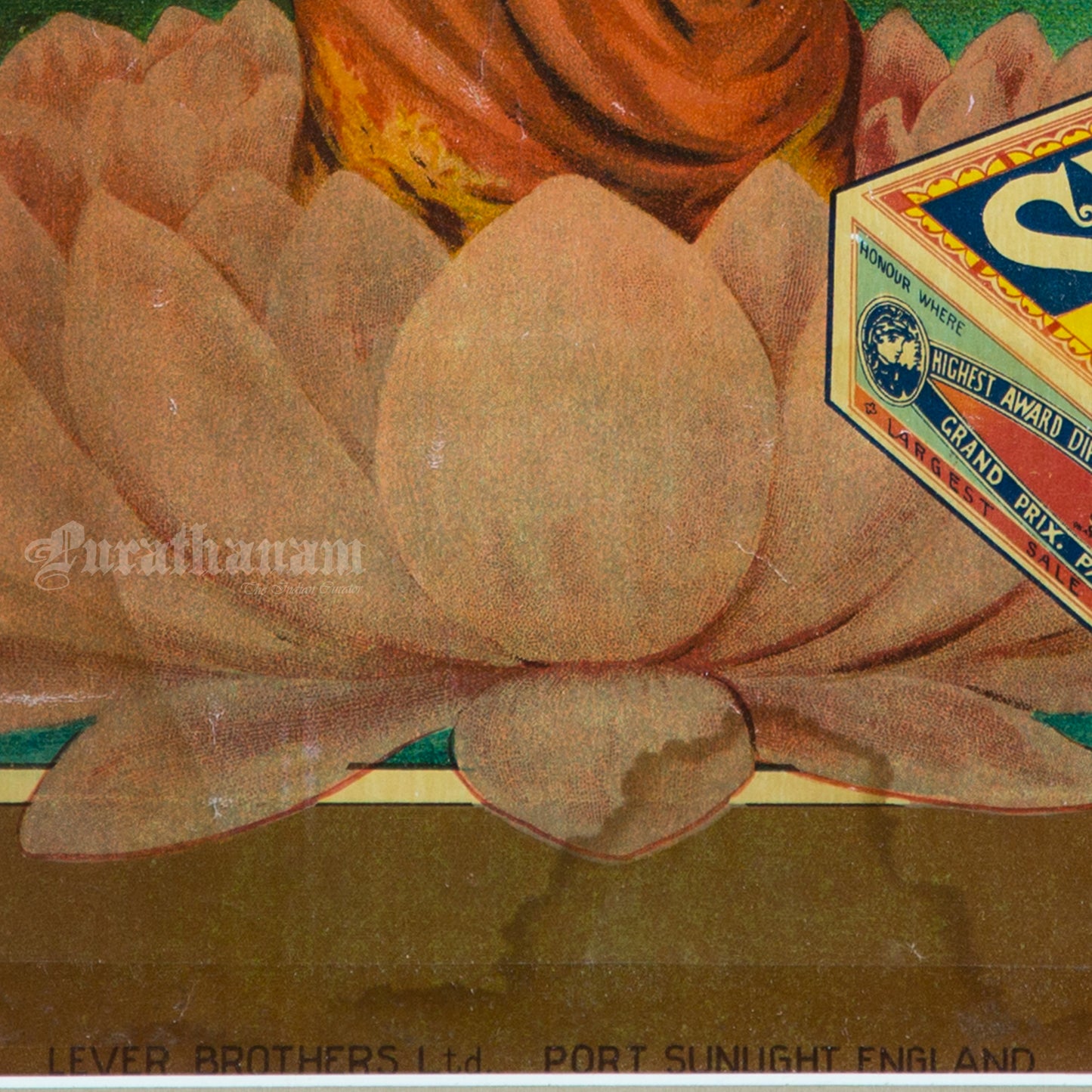 Lakshmi by Ravi Varma for Sunlight Soap Poster and Calendar (1933).