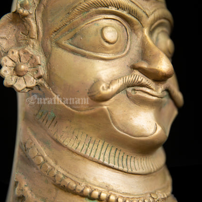 Bhairava Head, Gauri Head and Shiva Mukhalingam - Brass