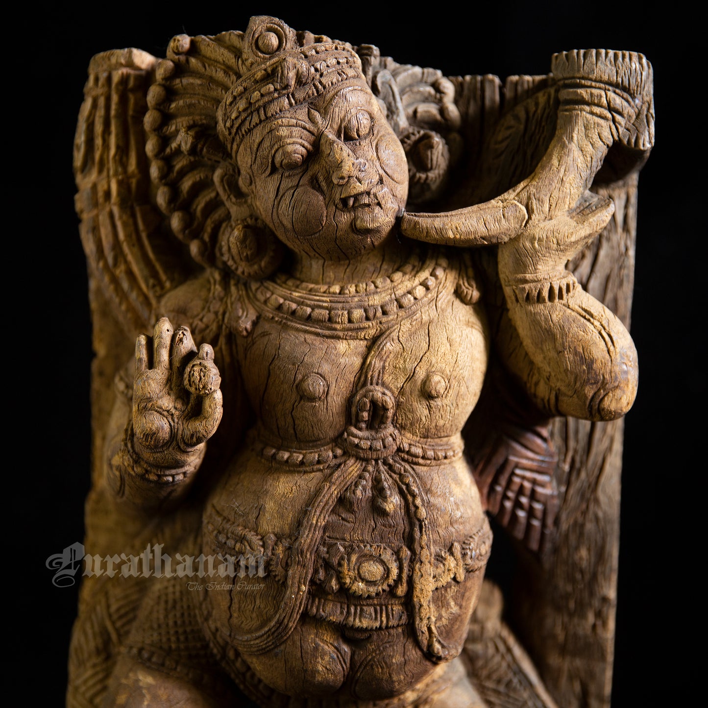 Dwarapalaka wooden Sculpture