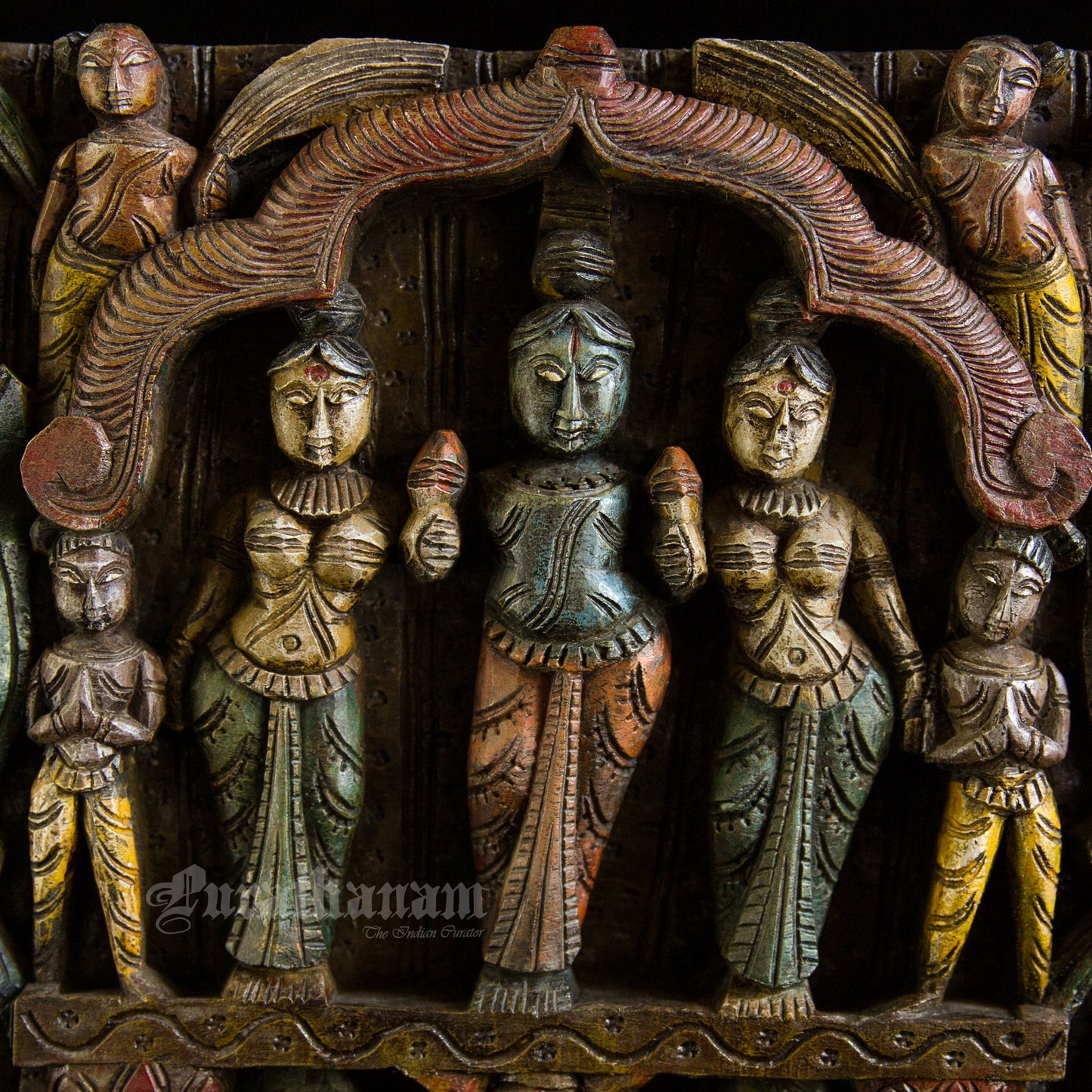 Krishna Wooden Panel (Soorya Palagai)