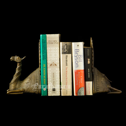 Vintage Brass Camel Book ends