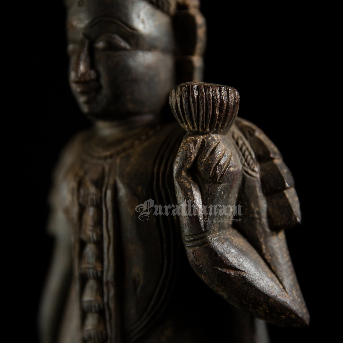 Lakshmi Wooden Sculpture