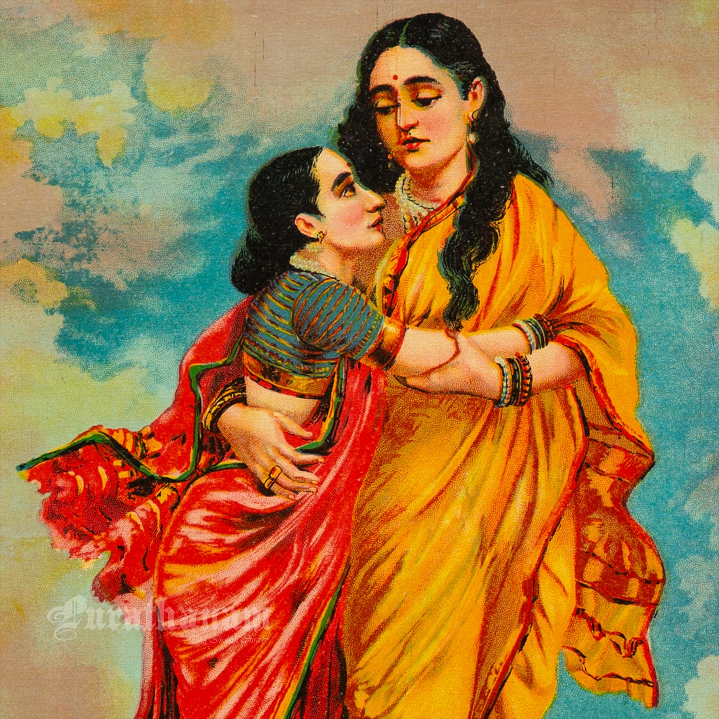 Menaka Shakuntala By Ravi Varma  - Lithograph Print