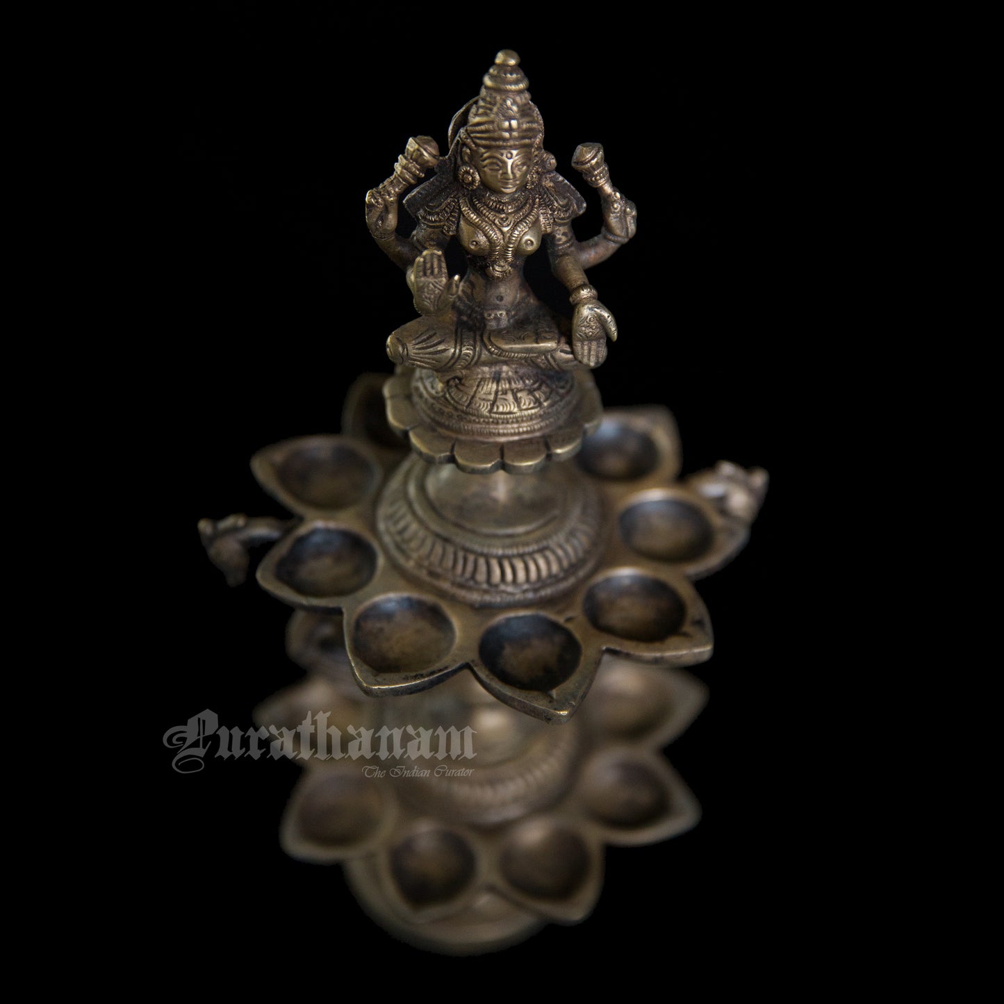 Lakshmi Two Layered Brass Deepam