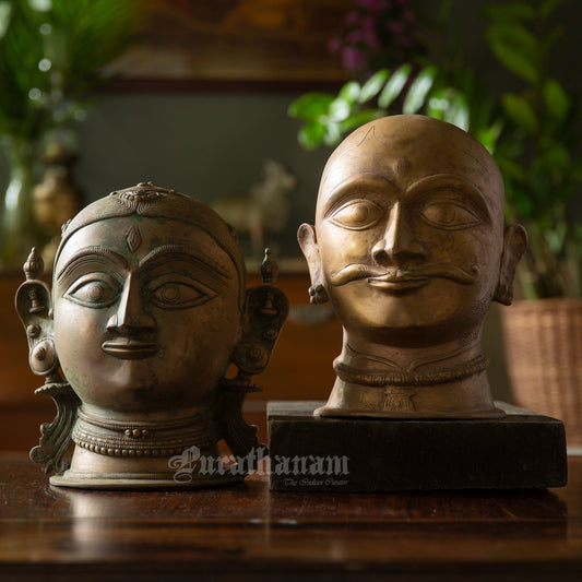 Bhairava Gauri Heads - Brass