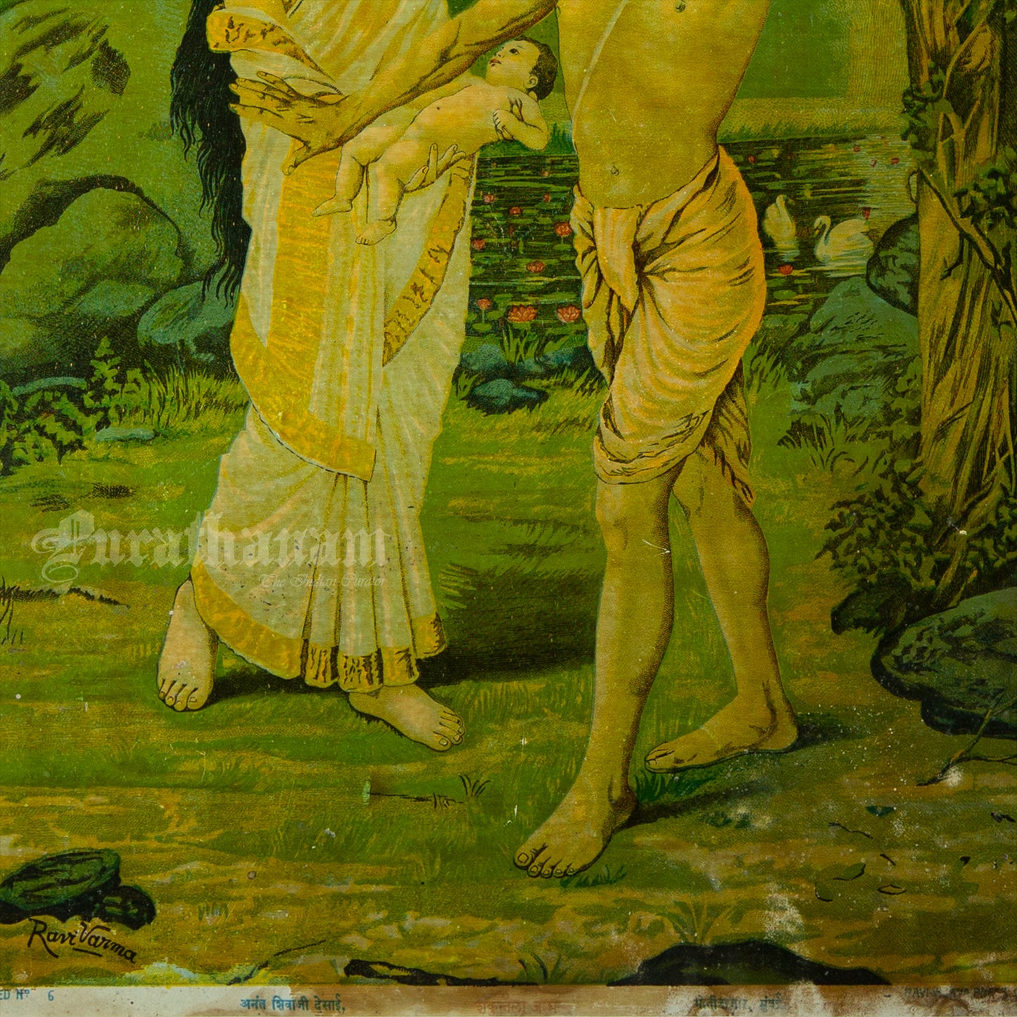 Vishwamitra Menaka (Shakuntala Janam)  by Ravi Varma   (Oleograph Print)