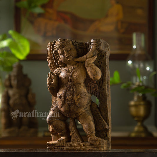 Dwarapalaka wooden Sculpture