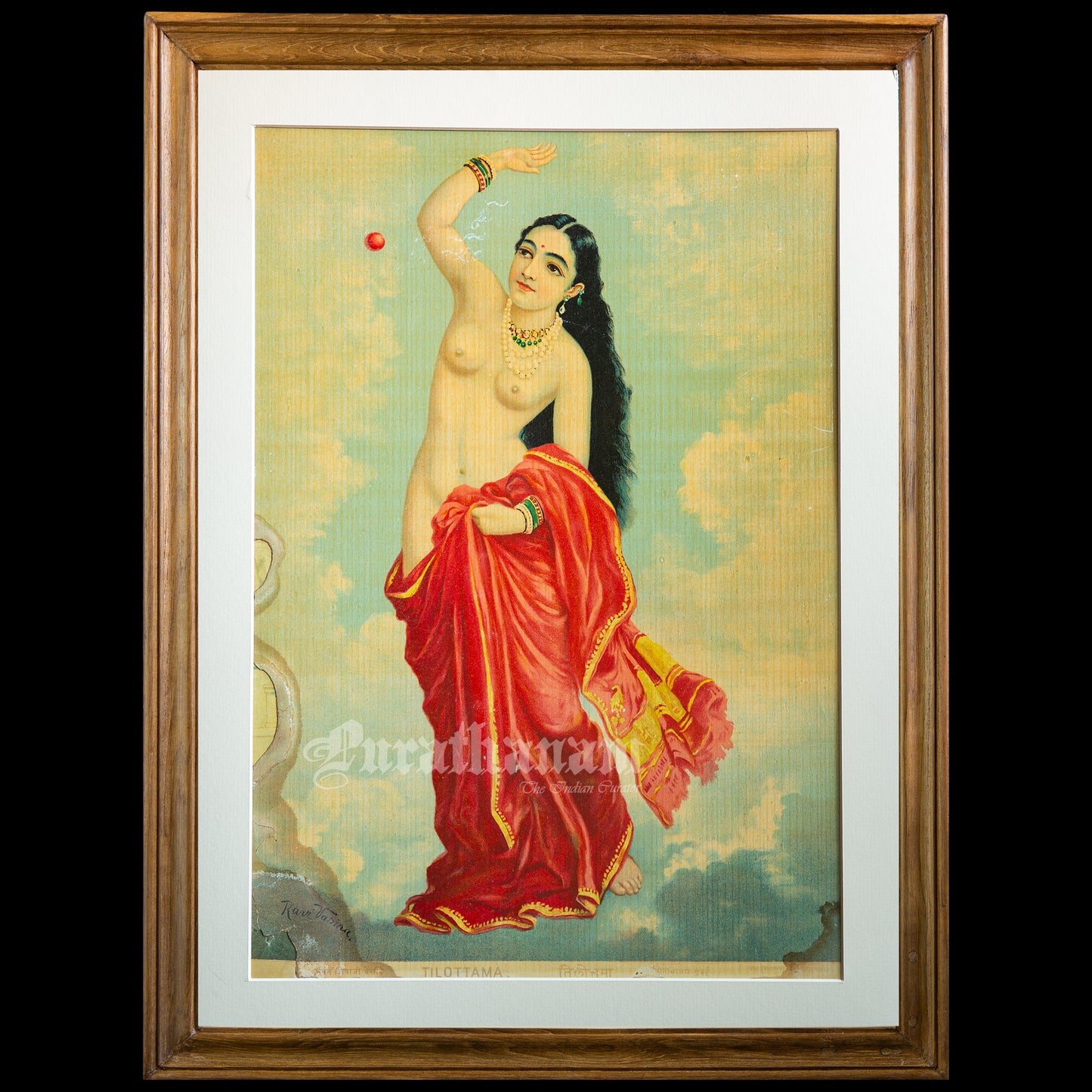 Tilottama by Ravi Varma - Oleograph Print