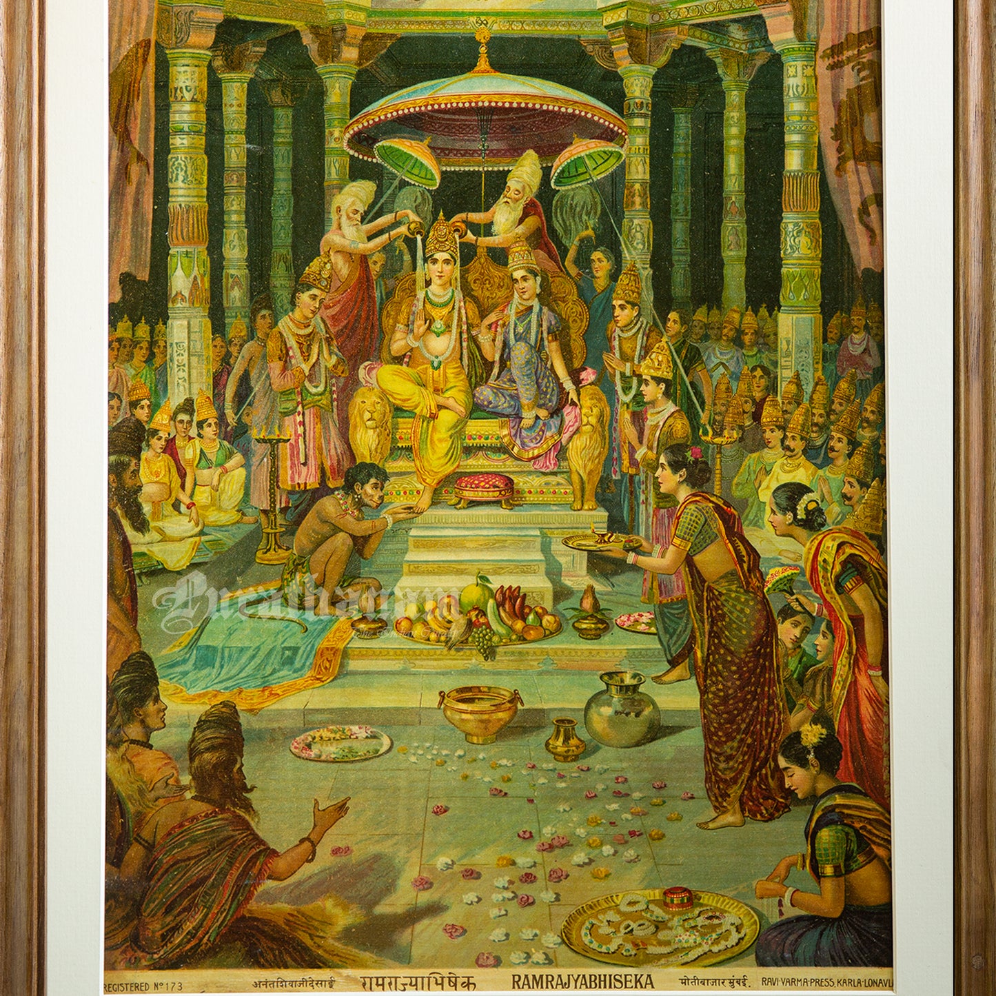 Ramrajyabhiseka by M. V. Dhurandhar  (Oleograph Print)