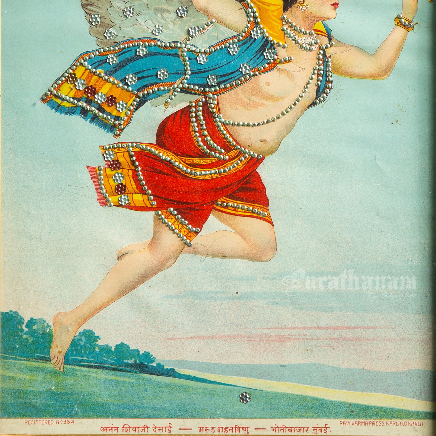 Garudwahan Vishnu - Lithograph Print