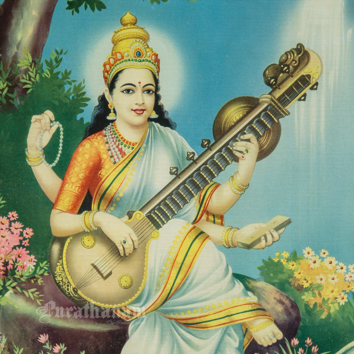 Sree Veena Saraswati - Kondiah Raju (Offset Print)