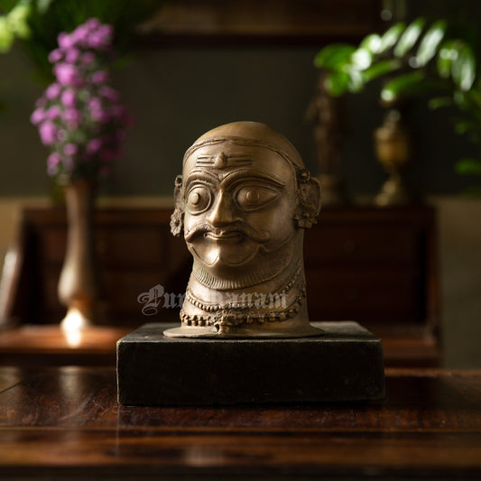 Bhairava Head, Gauri Head and Shiva Mukhalingam - Brass