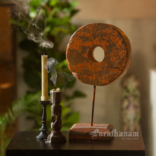 Damachiya Wheel on Stand (Orange)