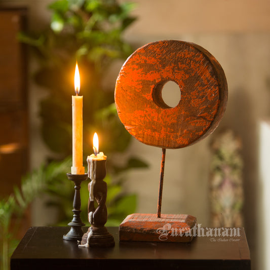 Damachiya Wheel on Stand (Orange)