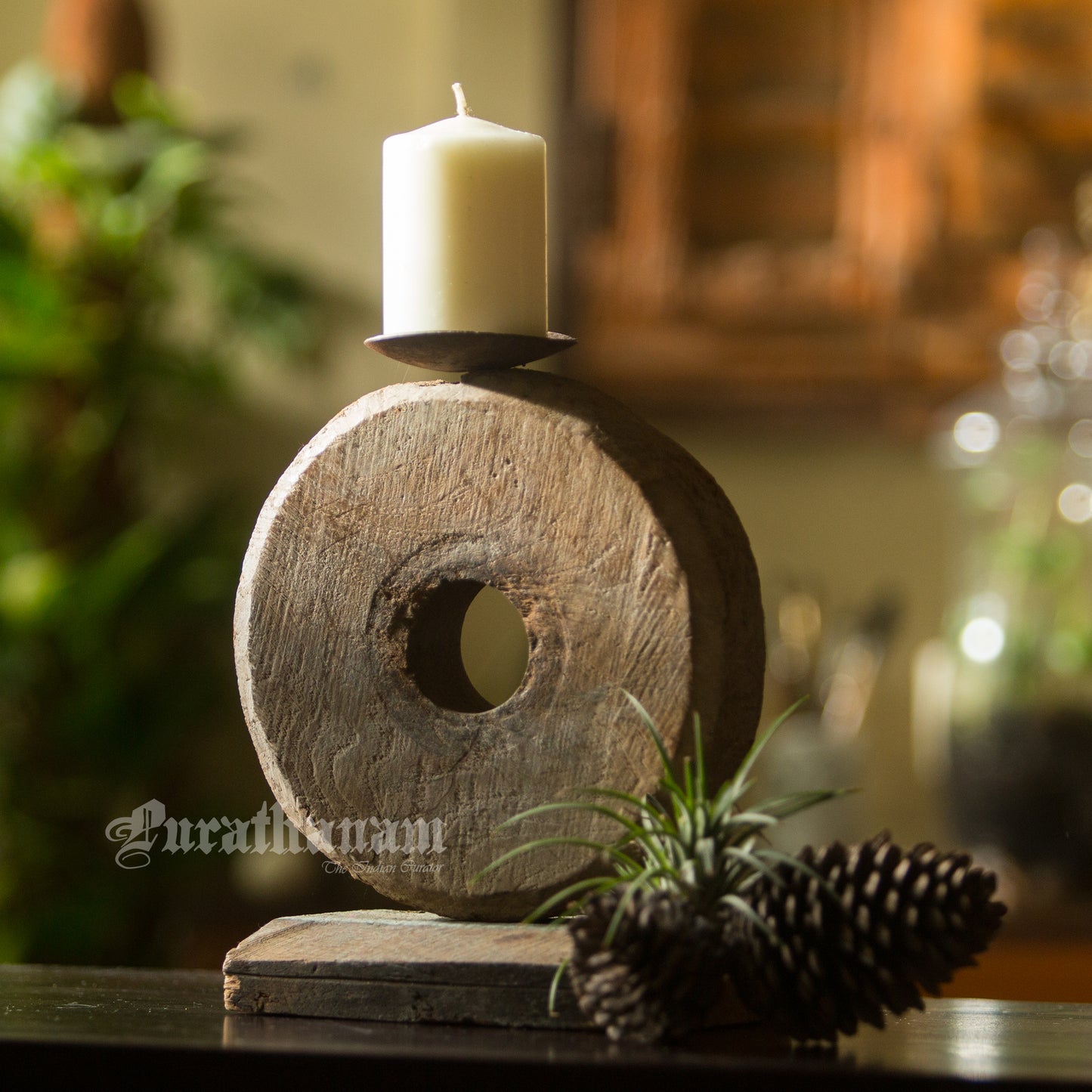 Damachiya Wheel Candle holder