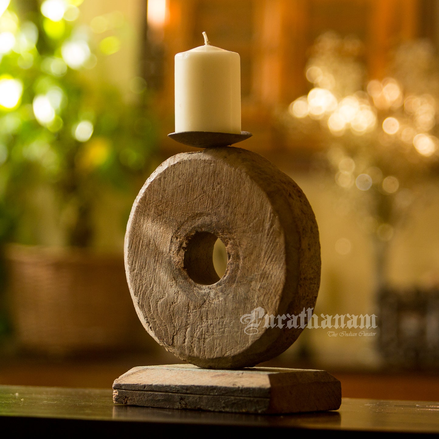 Damachiya Wheel Candle holder