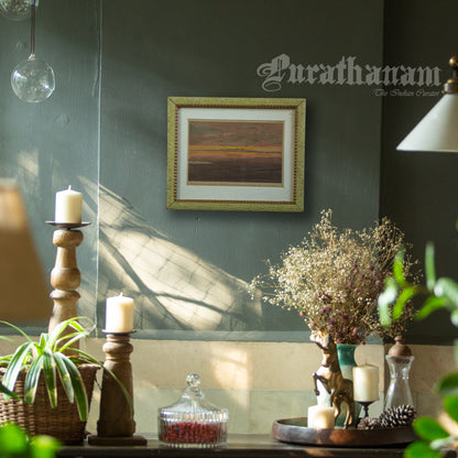 Sunset off the North Coast of Asia, North of the mouth of the Chatanga - Chromolithograph Print, Scotland