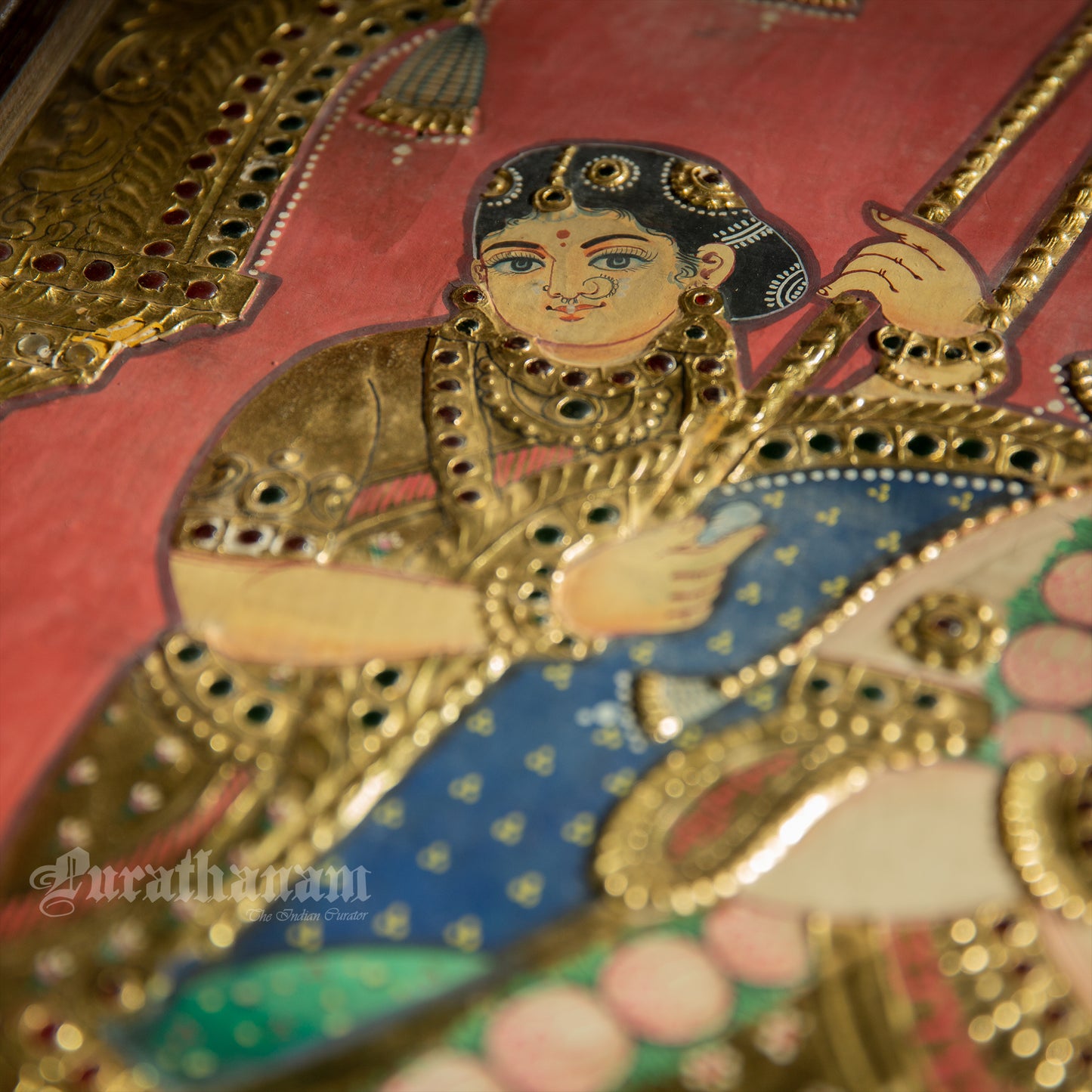 Krishna Gopikas - Tanjore Painting