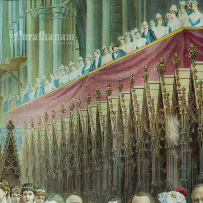 Coronation of King Edward VII and Queen Alexandra in 1902 - Chromolithograph Print, London