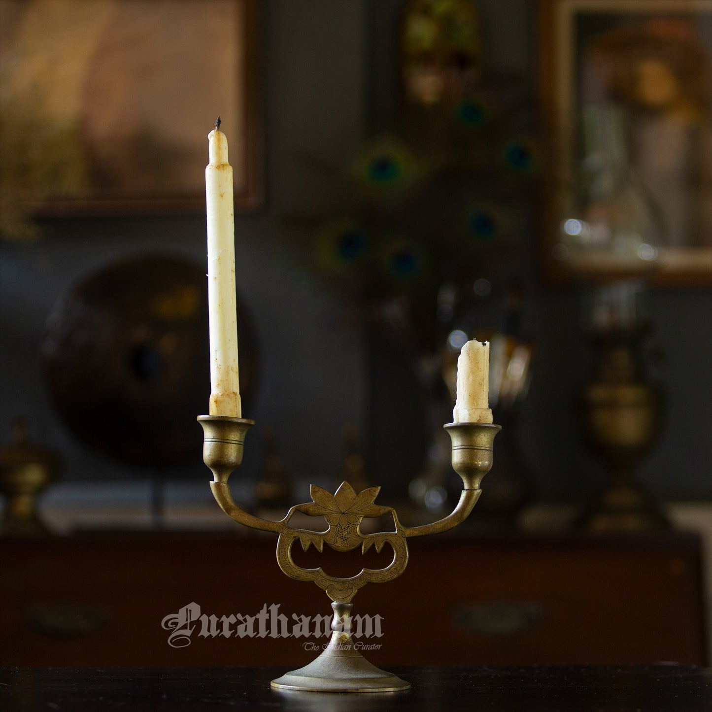 Two armed Candle Holders - Brass