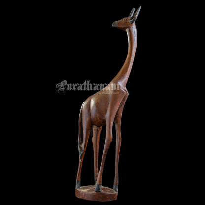 Giraffe  Wooden Sculpture- African wood (made of single block)
