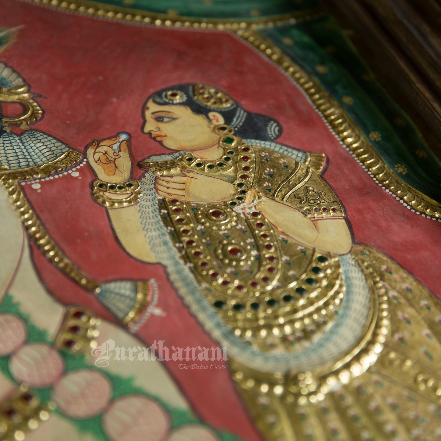 Baby Krishna Yashodha - Tanjore Painting