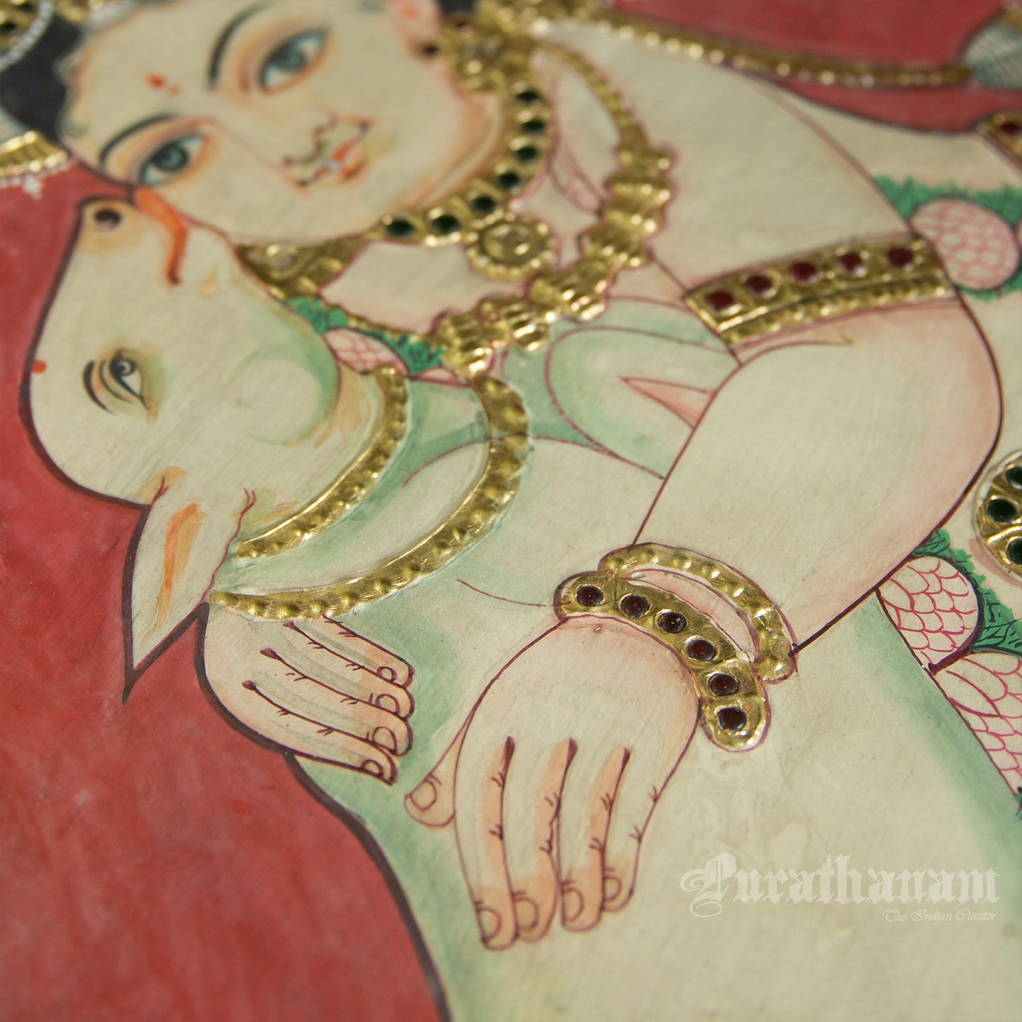 Baby Krishna Yashodha - Tanjore Painting